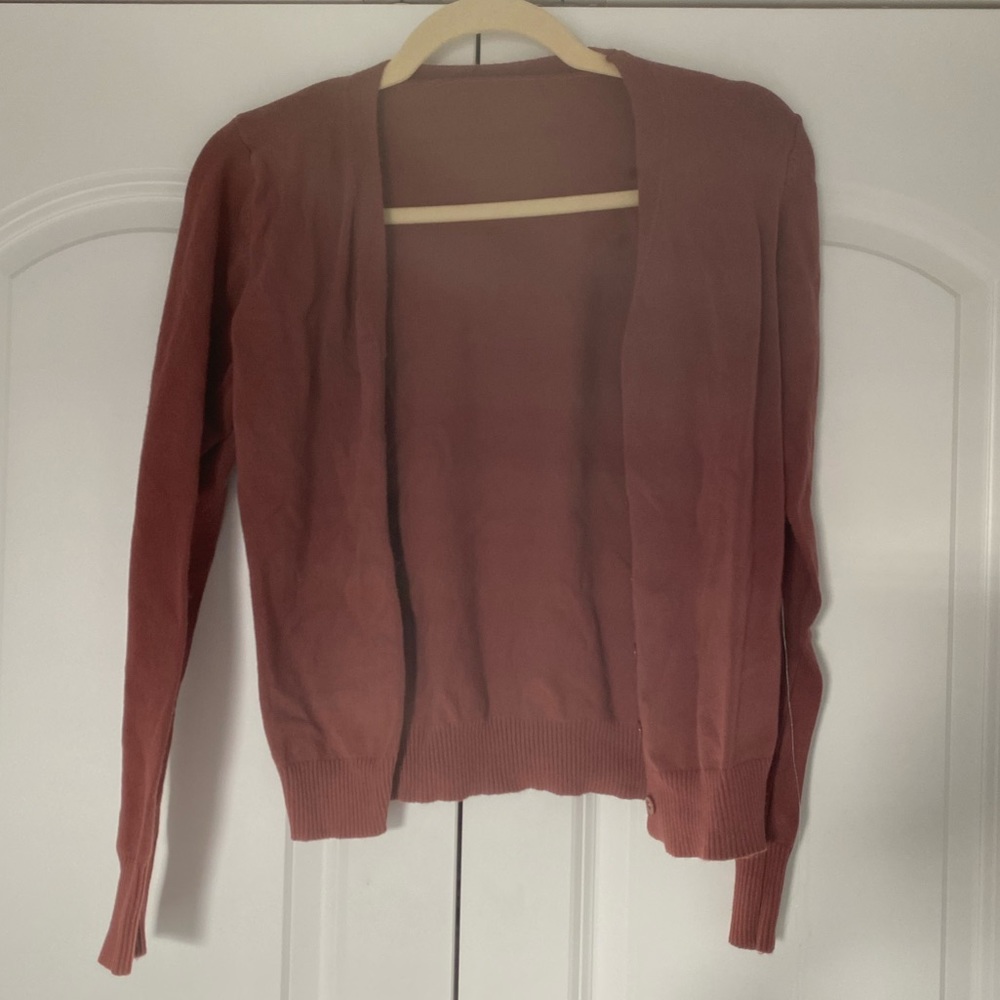 Mauve Pink Cardigan with Buttons